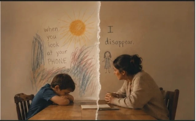 Parent and child reconnecting over a book